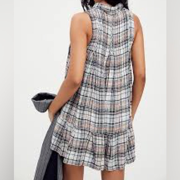 Free People preppy halter plaid romper size small - Picture 3 of 10